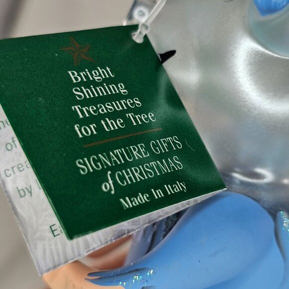 Lord & Taylor Handcrafted Blue Monster Christmas Ornament Made In Italy - Picture 5 of 8